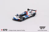 Mini GT 1/64 BMW M Hybrid V8 GTP #24 2023 IMSA Daytona 24 Hrs BMW M Team RLL White & Blue