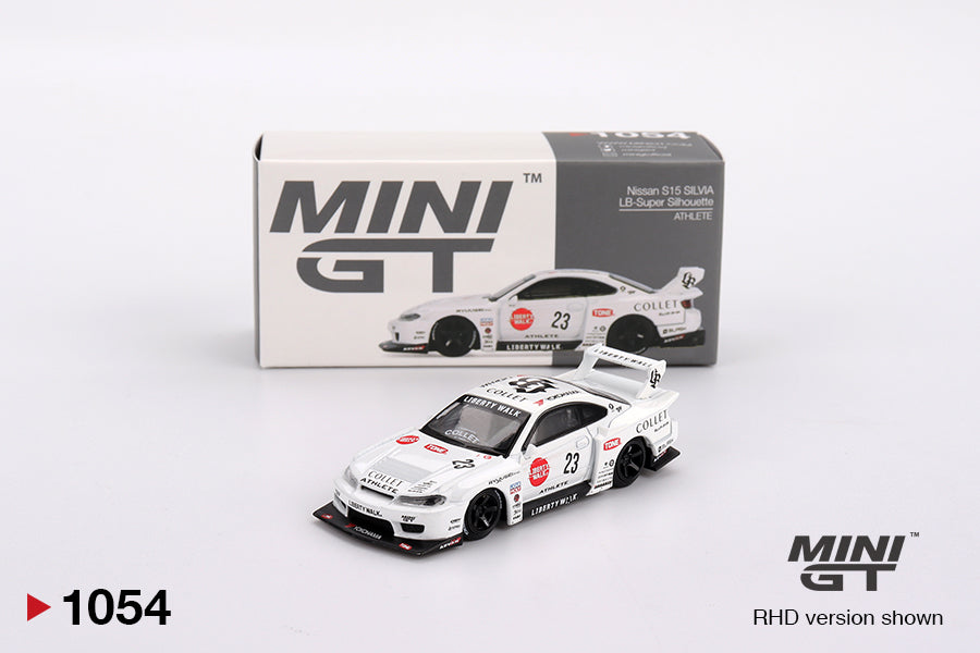 Mini GT 1/64 Nissan LB-Super Silhouette S15 SILVIA ATHLETE n.23 White - MGT01054