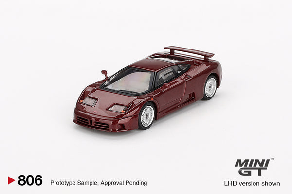 Mini GT 1/64 Bugatti EB110 GT Dark Red Metallic