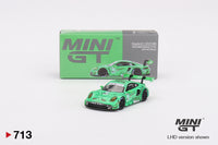 Mini GT 1/64 Porsche 911 GT3 R #80 GTD AO Racing 2023 IMSA Sebring 12 Hrs Green