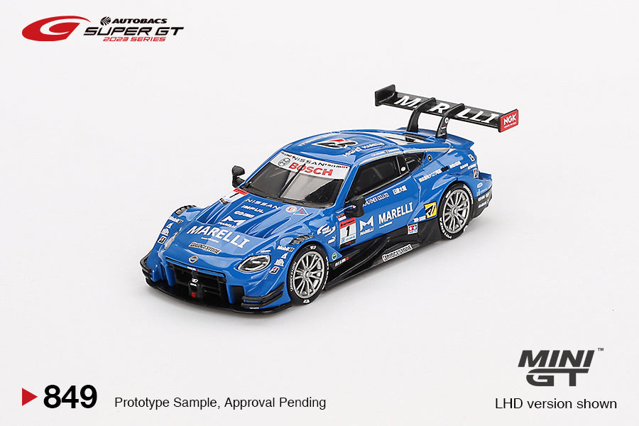 Mini GT 1/64 Autobacs Super GT Nissan Z GT500 #1 MARELLI Impul Z Team Impul 2023 Super GT Series Blue