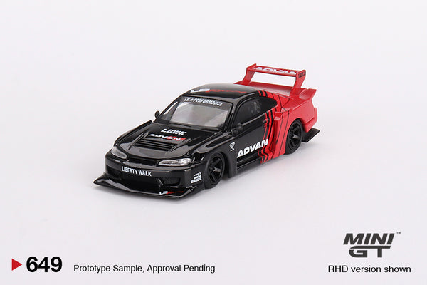 Mini GT 1/64 LB-Super Silhouette Nissan S15 SILVIA ADVAN Red & Black