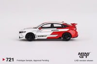 Mini GT 1/64 Honda Civic Type R #2 2023 Pace Car White & Red