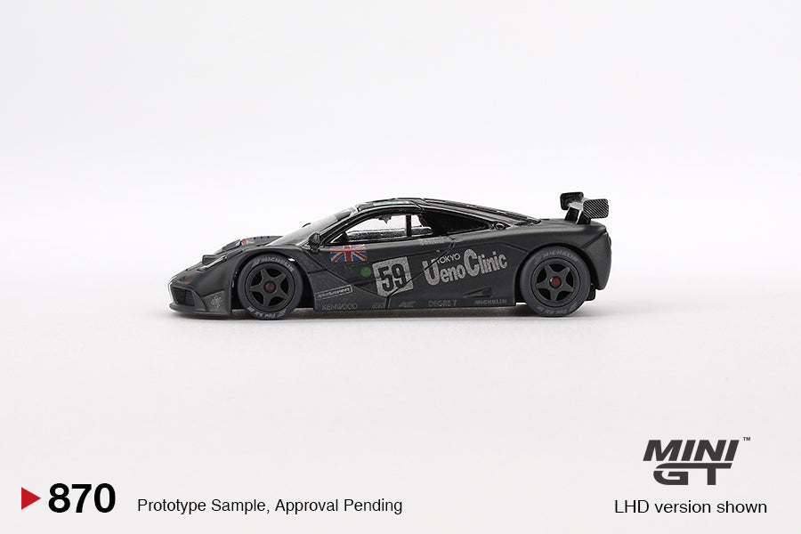 Mini GT 1/64 McLaren F1 GTR #59 1995 Le Mans 24Hr Winner Post-Race Weathered Black - MGT00870