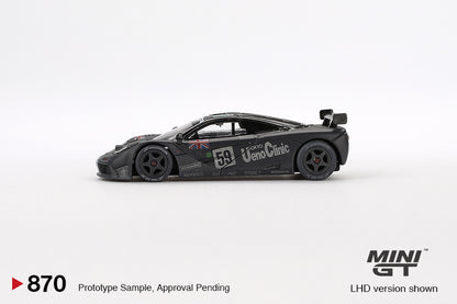 Mini GT 1/64 McLaren F1 GTR #59 1995 Le Mans 24Hr Winner Post-Race Weathered Black - MGT00870