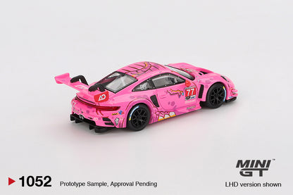 Mini GT 1/64 Porsche 911 GT3 R #77 2024 IMSA Road America AO Racing Pink - MGT01052