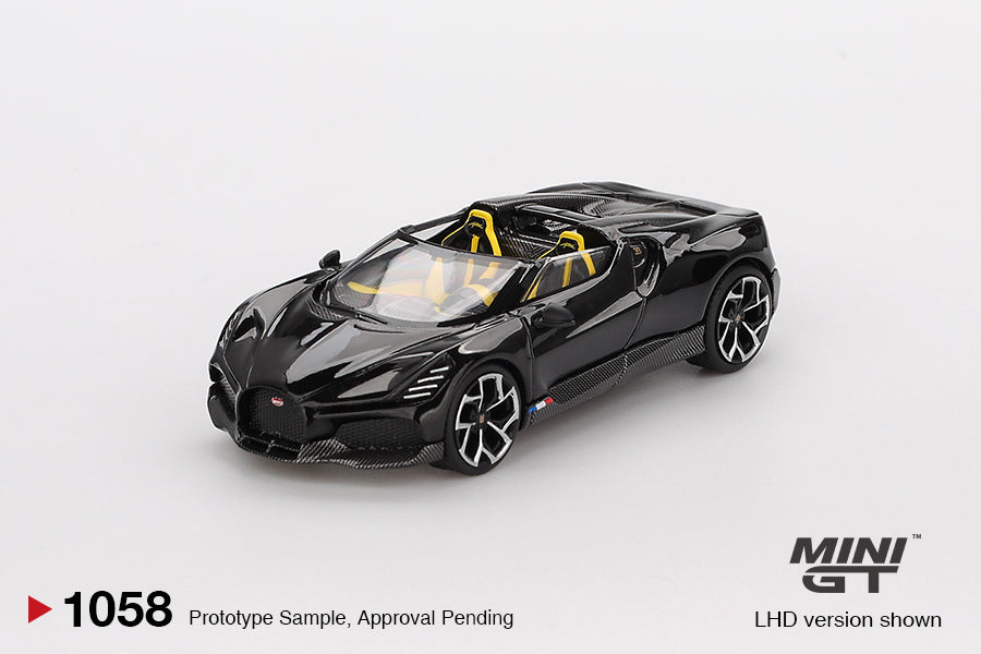 Mini GT 1/64 Bugatti W16 Mistral Black - MGT01058