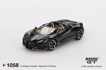 Mini GT 1/64 Bugatti W16 Mistral Black - MGT01058