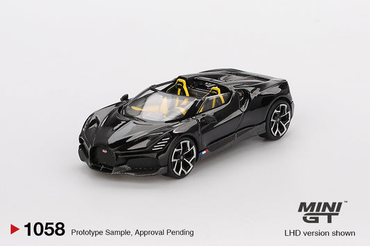Mini GT 1/64 Bugatti W16 Mistral Black - MGT01058