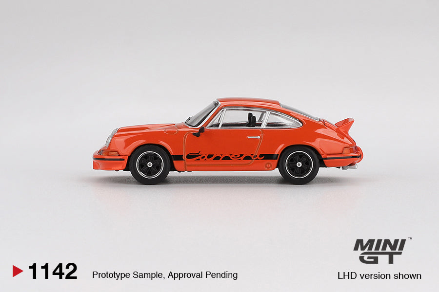 Mini GT 1/64 Porsche 911 Carrera RS 2.7 Tangerine with Black Livery Orange - MGT01142