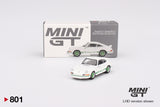 Mini GT 1/64 Porsche 911 Carrera RS 2.7 Grand Prix White With Green Livery White