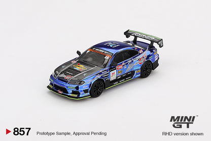 Mini GT 1/64 Nissan Silvia (S15) D-MAX #46 2023 D1 Grand Prix D-MAX Racing Blue - MGT00857-BL
