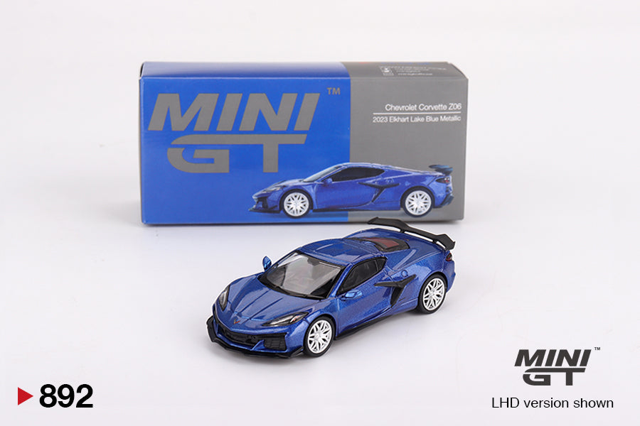 Mini GT 1/64 Chevrolet Corvette Z06 2023 Elkhart Lake Blue Metallic