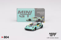 Mini GT 1/64 Porsche 911 GT3 R #28 2023 FIA GT World Cup 70th Macau Grand Prix HubAuto Racing Teal