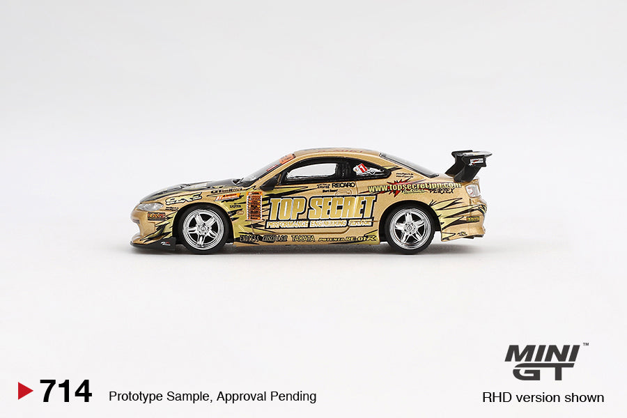 Mini GT 1/64 Nissan Silvia (S15) Top Secret D1GP Gold