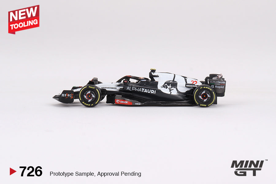 Mini GT 1/64 AlphaTauri AT04 #22 2023 F1 2023 Australian GP Yuki Tsunoda Black