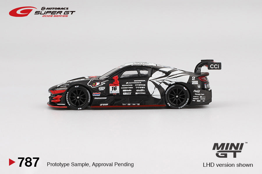 Mini GT 1/64 Honda NSX-GT "Type S" GT500 #16 "ARTA MUGEN NSX-GT " ARTA 2023 SUPER GT Series Black & White - MGT00787-BL
