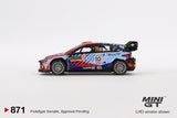 Mini GT 1/64 Hyundai i20 N Rally1 Hybrid #11 2024 Rallye Monte-Carlo Winner Blue
