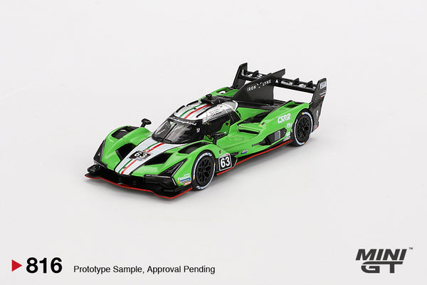 Mini GT 1/64 Lamborghini SC63 #63 2024 IMSA Sebring 12 Hrs Iron Lynx Green & Black