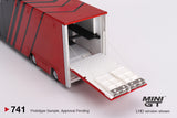 Mini GT 1/64 Mercedes-Benz Actros w/ Racing Transporter "ADVAN" Red & Black