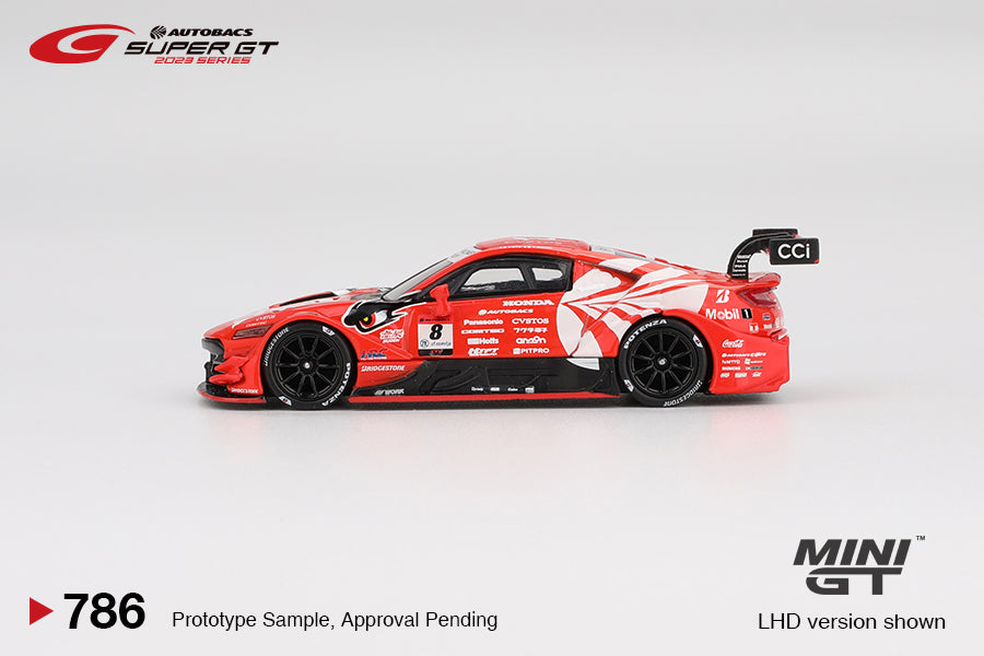 Mini GT 1/64 Honda NSX-GT "Type S" GT500 #8 "ARTA MUGEN NSX-GT " ARTA 2023 SUPER GT Series Red & White - MGT00786-BL