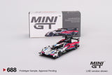 Mini GT 1/64 Acura ARX-06 GTP #60  2023 IMSA Daytona 24 Hrs  Winner Meyer Shank Racing  White & Black