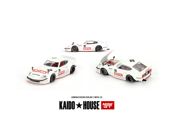 Kaido House x Mini GT 1/64 Datsun KAIDO Fairlady Z MOTUL V3 & White