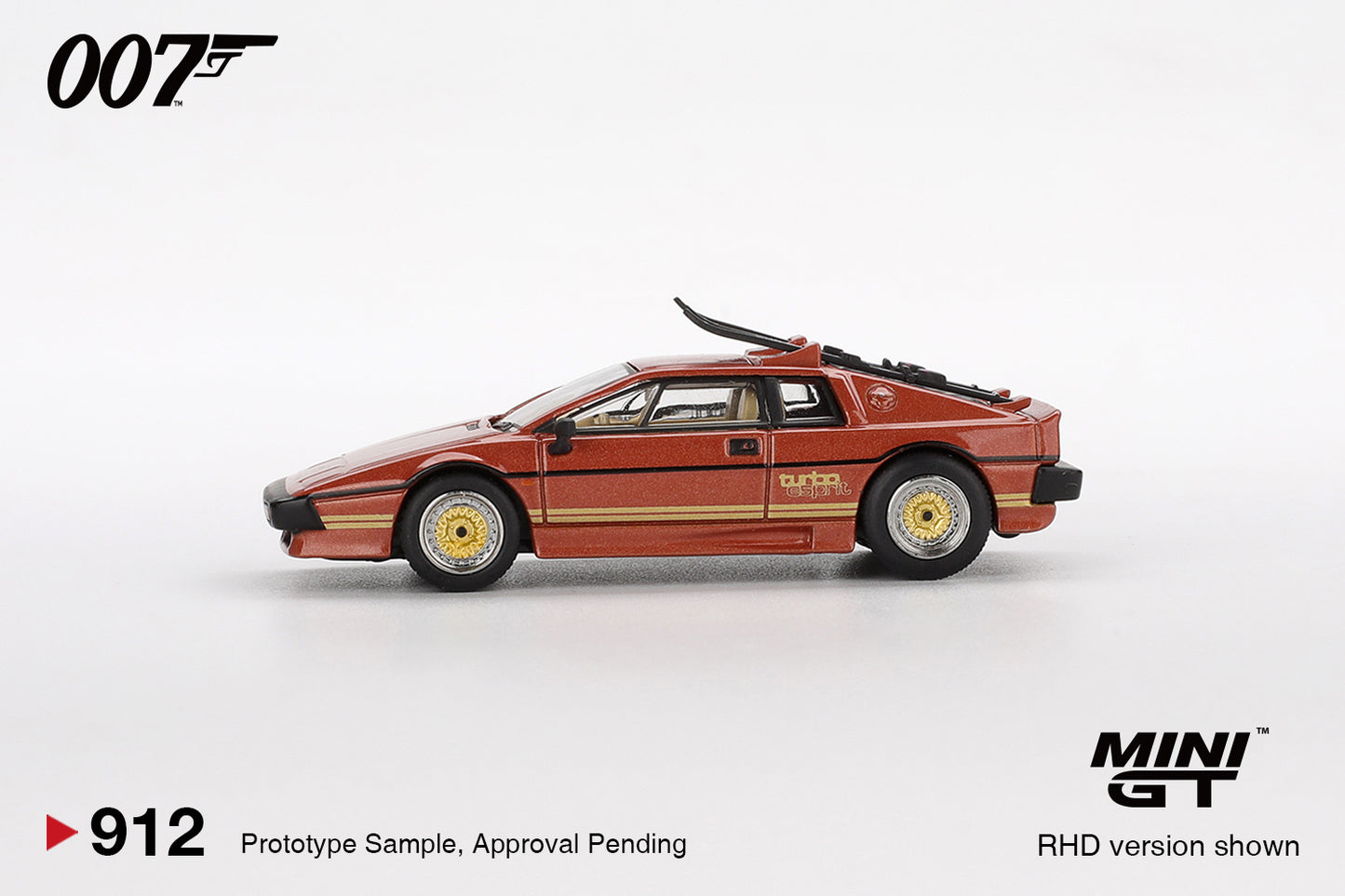 Mini GT 1/64 Lotus Esprit Turbo Copper Fire Metallic "For Your Eyes Only" Japanese Blister Packaging Orange - MGT00912-007J