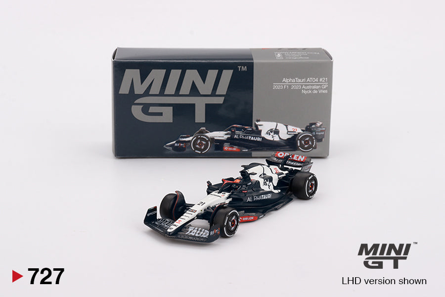 Mini GT 1/64 AlphaTauri AT04 #21 2023 F1 2023 Australian GP Nyck de Vries Black