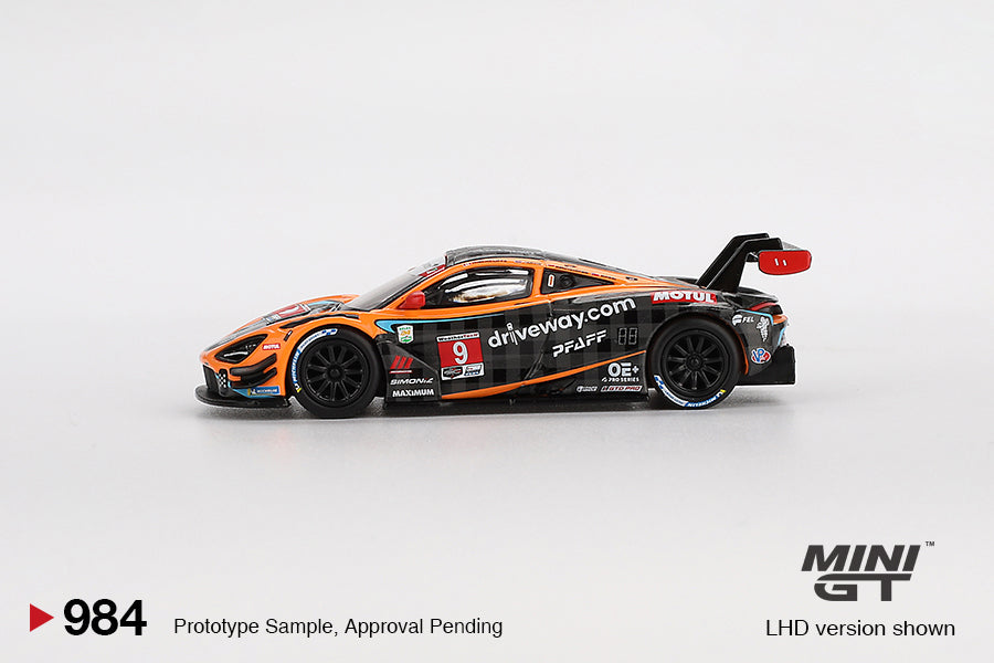 Mini GT 1/64 McLaren 720S GT3 Evo  2024 IMSA Daytona 24 Hrs Pfaff Motorsports Black & Orange - MGT00984