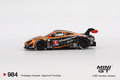Mini GT 1/64 McLaren 720S GT3 Evo  2024 IMSA Daytona 24 Hrs Pfaff Motorsports Black & Orange - MGT00984
