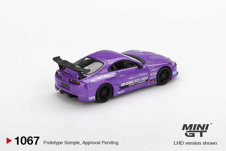 Mini GT 1/64 Toyota Supra (A80) Top Secret GT-300 Top Secret Purple - MGT01067