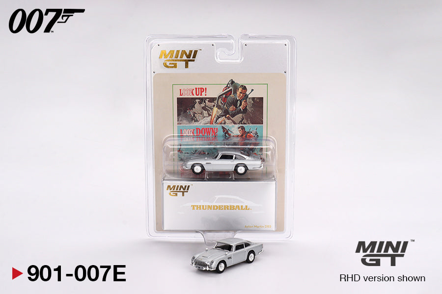 Mini GT 1/64 Aston Martin DB5 “Thunderball” James Bond Silver