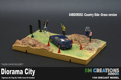 BM Creations 1/64 Diorama City Country Side Grass Version - 64BDOR002