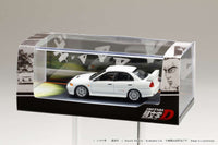 Hobby Japan 1/64 Mitsubishi Lancer RS Evolution IV / Initial D VS Takumi Fujiwara Seiji Iwagi Comes with Driver Figure White