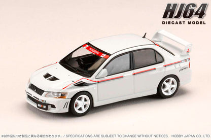 Hobby Japan 1/64 Mitsubishi Lancer GSR EVOLUTION 7 RALLY STYLE VERSION Scotia White