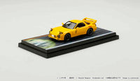 Hobby Japan 1/64  MAZDA RX-7 (FD3S) RED SUNS / Initial D with Takumi Fujiwara, Keisuke Takahashi driver figure included Yellow