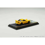 Hobby Japan 1/64  MAZDA RX-7 (FD3S) RED SUNS / Initial D with Takumi Fujiwara, Keisuke Takahashi driver figure included Yellow