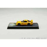 Hobby Japan 1/64  MAZDA RX-7 (FD3S) RED SUNS / Initial D with Takumi Fujiwara, Keisuke Takahashi driver figure included Yellow