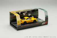 Hobby Japan 1/64  MAZDA RX-7 (FD3S) RED SUNS / Initial D with Takumi Fujiwara, Keisuke Takahashi driver figure included Yellow