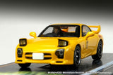 Hobby Japan 1/64  MAZDA RX-7 (FD3S) RED SUNS / Initial D with Takumi Fujiwara, Keisuke Takahashi driver figure included Yellow