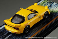 Hobby Japan 1/64  MAZDA RX-7 (FD3S) RED SUNS / Initial D with Takumi Fujiwara, Keisuke Takahashi driver figure included Yellow