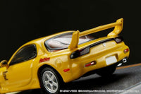 Hobby Japan 1/64 Initial D MAZDA RX-7 (FD3S) RED SUNS / VS Takumi Fujiwara Takahashi Keisuke driver figure included Yellow