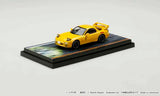 Hobby Japan 1/64 Initial D MAZDA RX-7 (FD3S) RED SUNS /  VS Takeshi Nakazato Keisuke Takahashi driver figure included Yellow