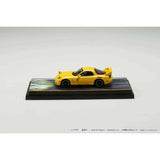 Hobby Japan 1/64 Initial D MAZDA RX-7 (FD3S) RED SUNS /  VS Takeshi Nakazato Keisuke Takahashi driver figure included Yellow