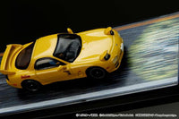 Hobby Japan 1/64 Initial D MAZDA RX-7 (FD3S) RED SUNS /  VS Takeshi Nakazato Keisuke Takahashi driver figure included Yellow