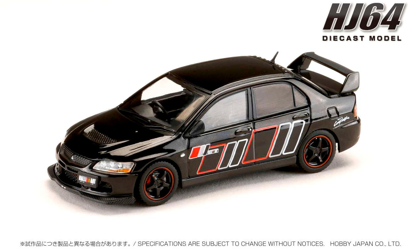Hobby Japan64 1/64 Mitsubishi Lancer GSR EVOLUTION 9 RALLIART Black Mica