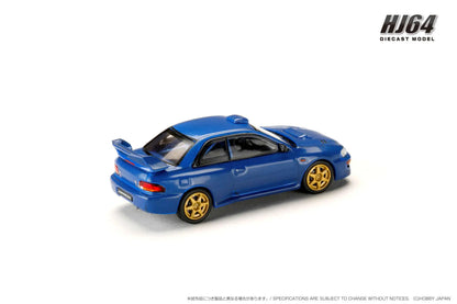 Hobby Japan 1/64 Subaru Impreza 22B STI Version GC8 Rally Base Car Carbon Blue