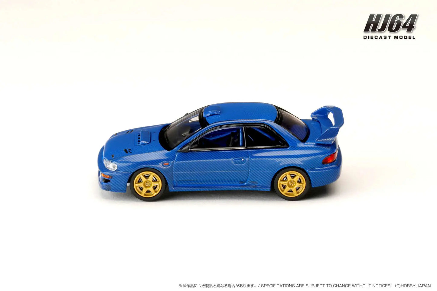 Hobby Japan 1/64 Subaru Impreza 22B STI Version GC8 Rally Base Car Carbon Blue