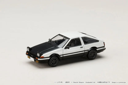 Hobby Japan 1/64 Toyota Sprinter Trueno AE86 Initial D Diorama Set Series Takumi Fujiwara Vs Tomoyuki Tate White & Black - HJDMD001B